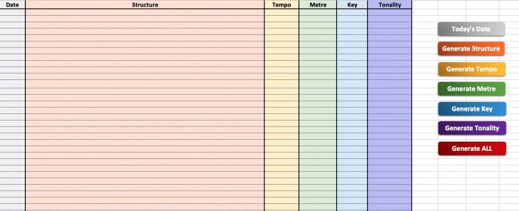 songwriting parameter generator